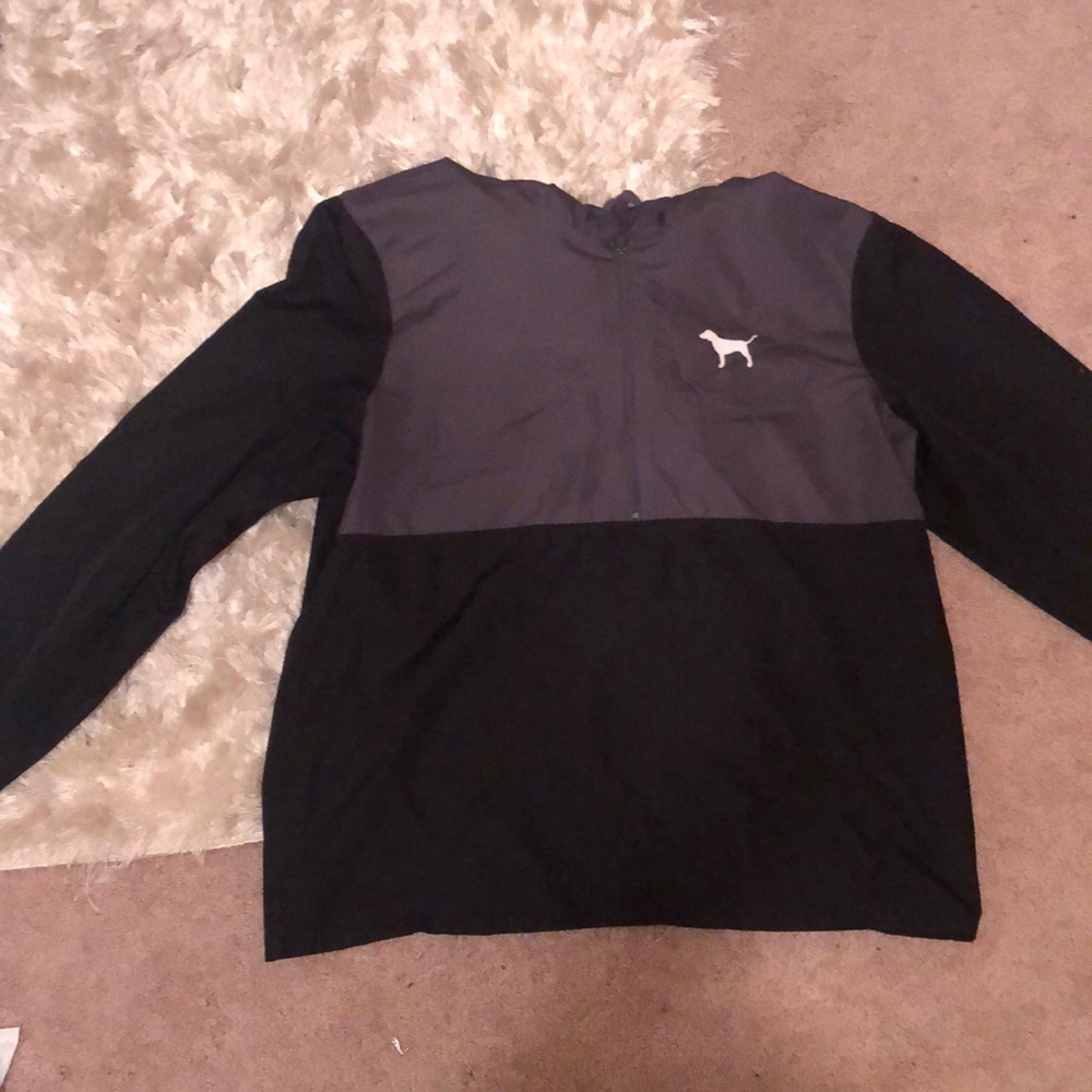 PINK black and grey, colorbock windbreaker.